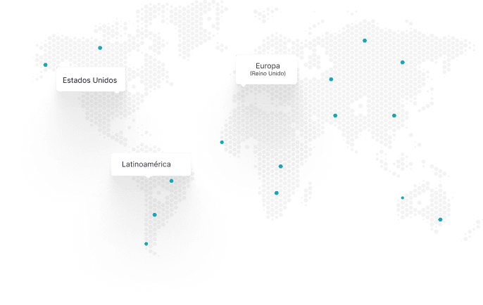 Mapa de entrega global de Iridian
