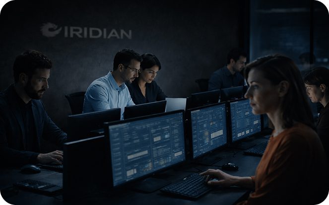Equipo de Iridian operando sistemas en producción